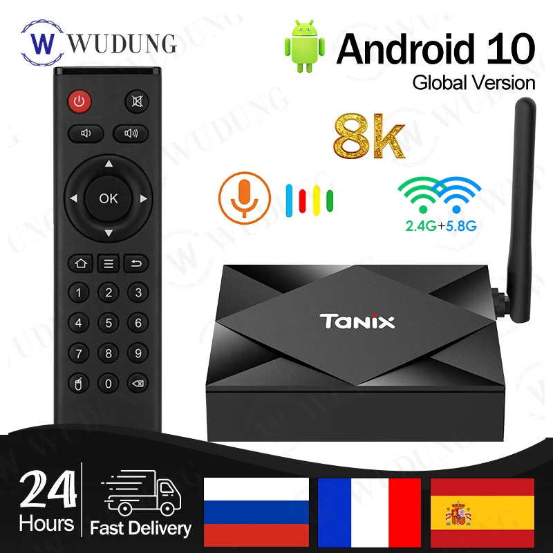 Смарт ТВ приставка Tanix TX6S Android 10 0 Allwinner H616 чип 2 4 & 5 8G двойной WiFi Bluetooth 8K HD быстрая