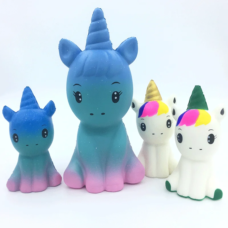 

Unicornio Jumbo Kawaii Galaxy Unicorn Squishy Cake Cream Scented Slow Rising Relieve Stress Fidget Toys Kids Girl Christmas Gift