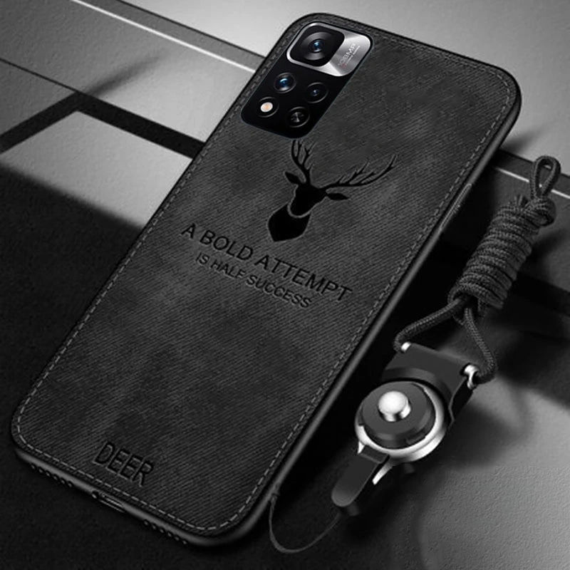 Ультратонкий тканевый кожаный чехол с ремешком для Xiaomi Redmi 10 9T 9C 9A Note 8 9 11 Pro 10T 9S 10S