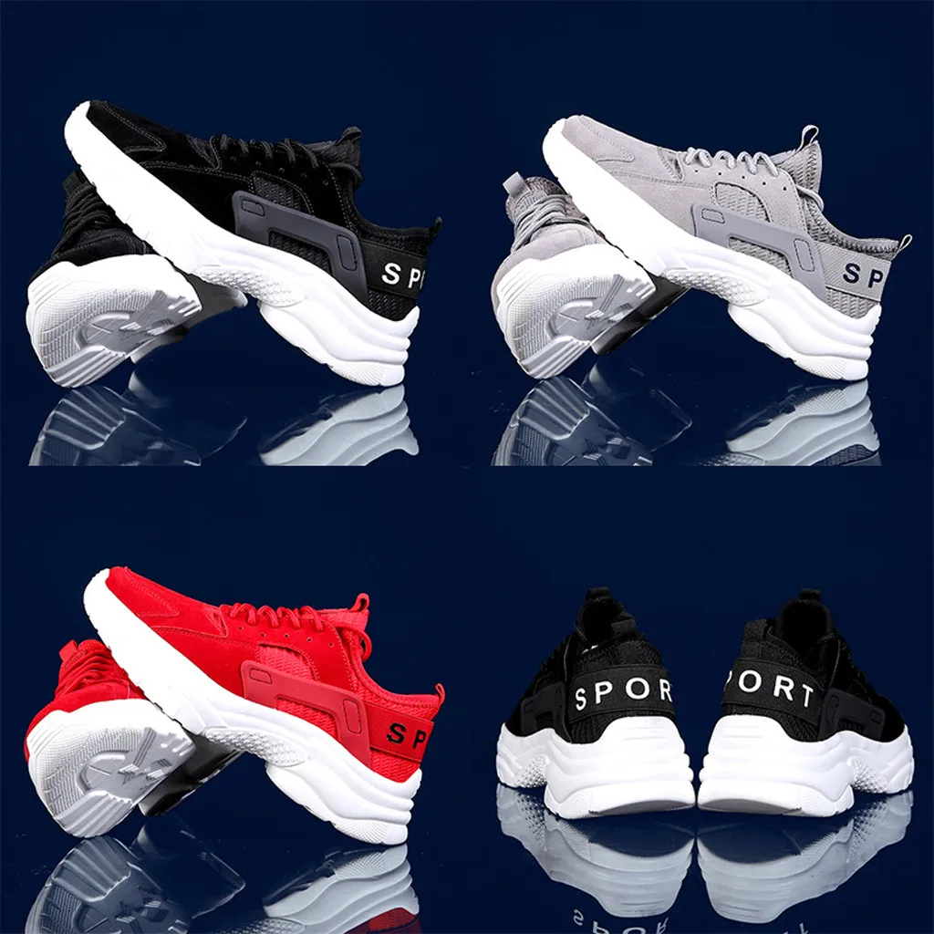 Men Casual Sneakers Shoes Non-Slip Sports Mesh Running Male Outdoor Breathable Big Size | Обувь