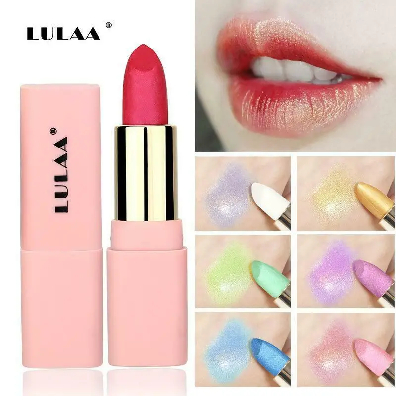 7 цветов увлажняющие матовые губные помады с алмазным жемчугом блестящие