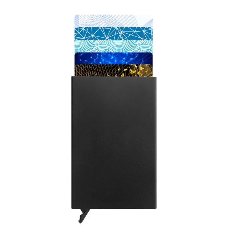 

RFID Anti-theft IC/ID Card Holder Unisex Automatically Solid Metal Bank Credit Card Holder Wallet Women Men Case