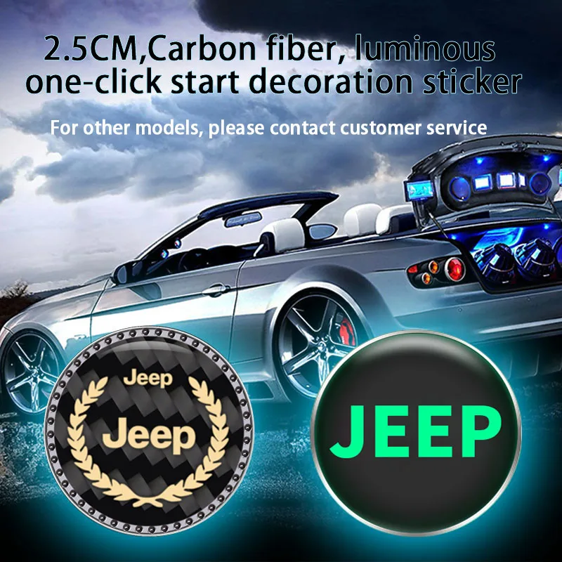 

Jeep- car one-button start car diamond-studded one-button decoration car key one-button start keyhole car interior accessories