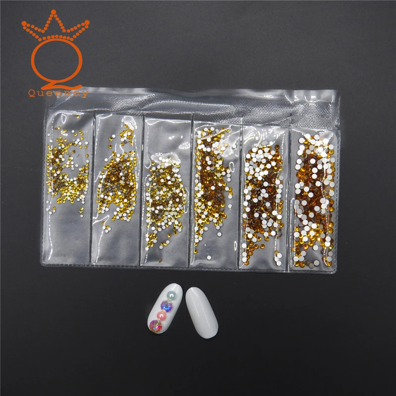 1728 шт инструментов для ногтей Стразы смешанные Серебряный набор рисования с