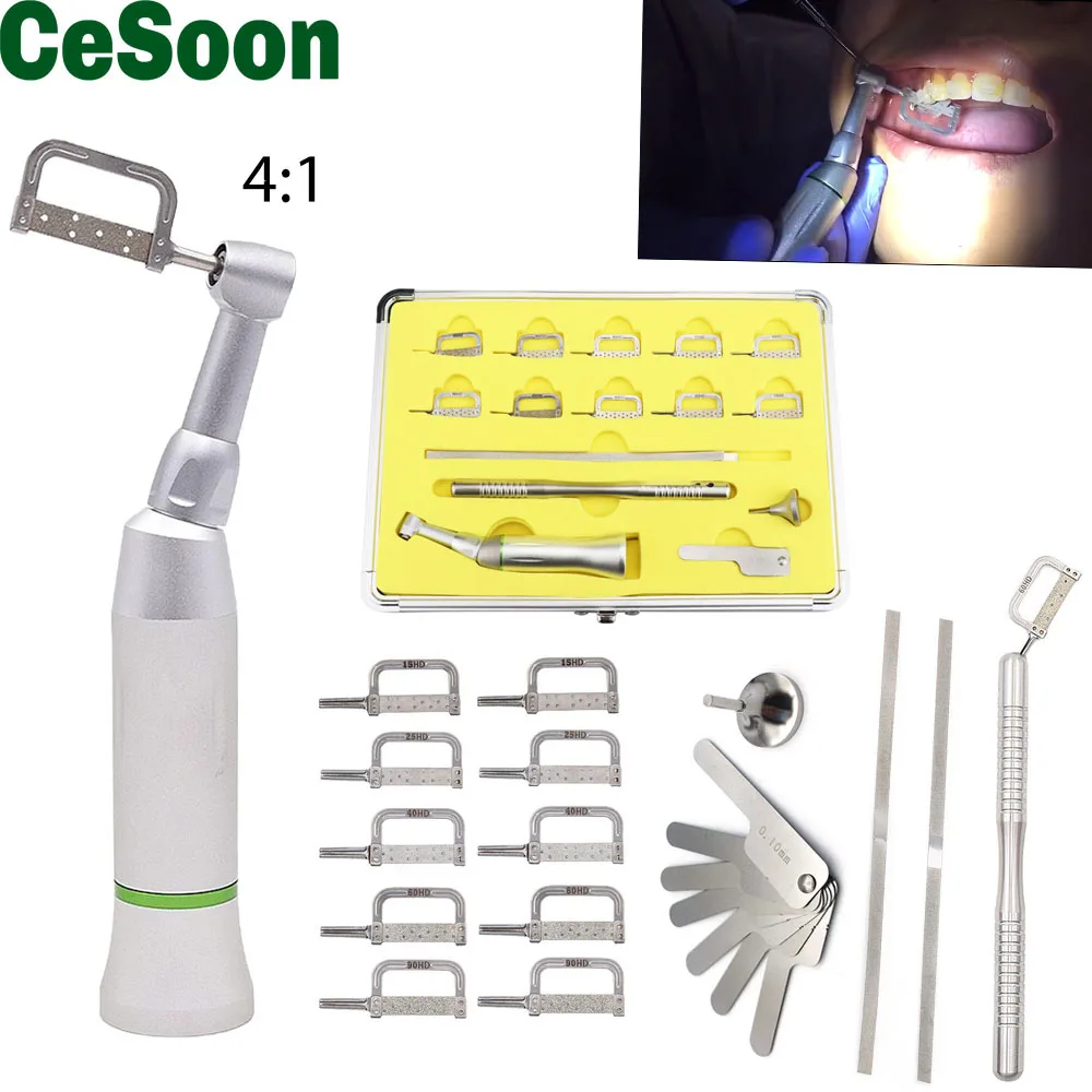 

4:1 Reduction Reciprocating Interproximal Strips IPR Enamel Automatic Contra Angle Dental E-type Low Speed Handpiece Orthodontic