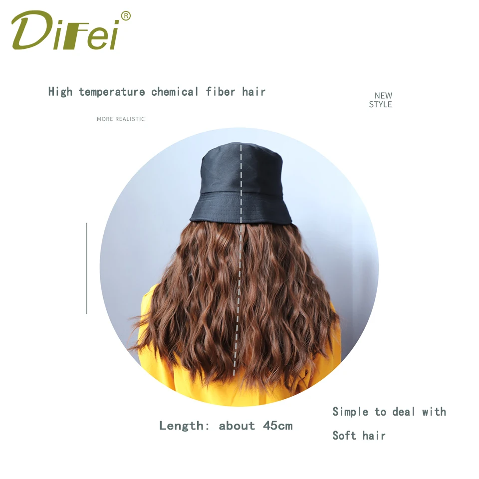 Женский парик DIFEI в рыбацком стиле короткие волнистые волосы для наращивания