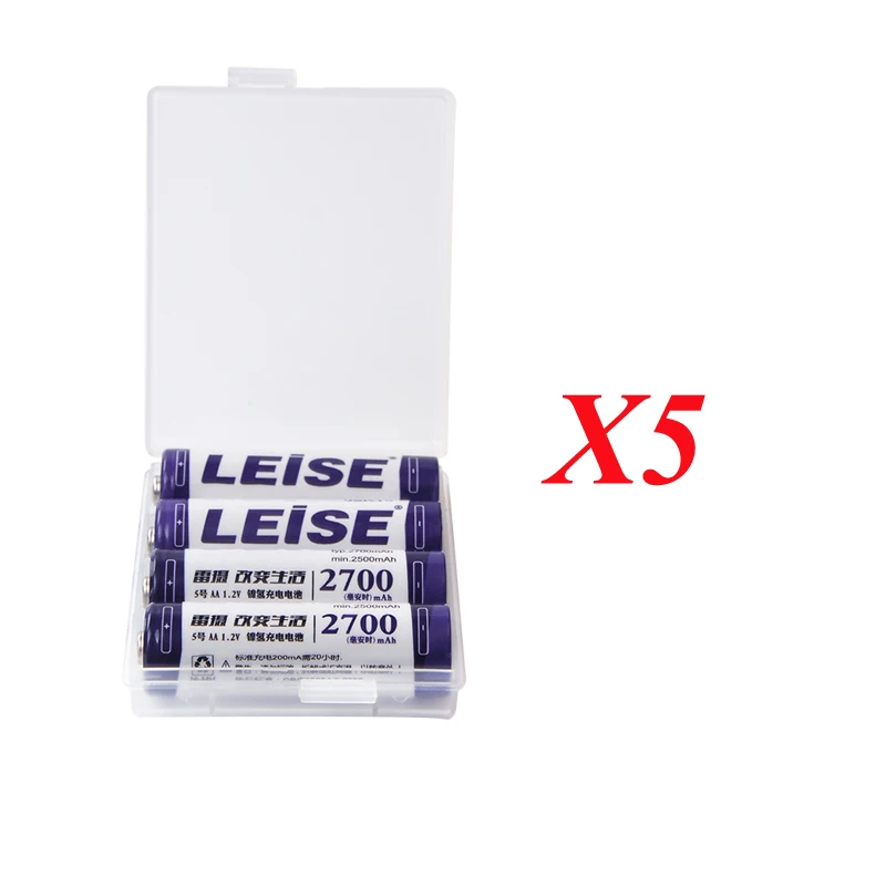 20pcs LEISE много AA 2700 mAh Ni-MH аккумуляторная батарея с чехол для батареи 2A 1,2 v 2700mah Nimh батарея Прямая поставка для игрушек - Цвет: 20pcs
