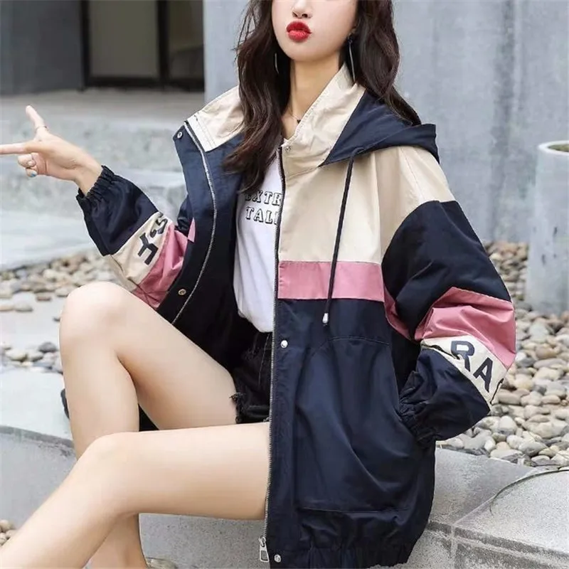 

2021 Spring and Autumn Fashion Women 's Coat Loose Fashion Top Casual Short and Medium Style Workwear Fried Street Coat Fashion