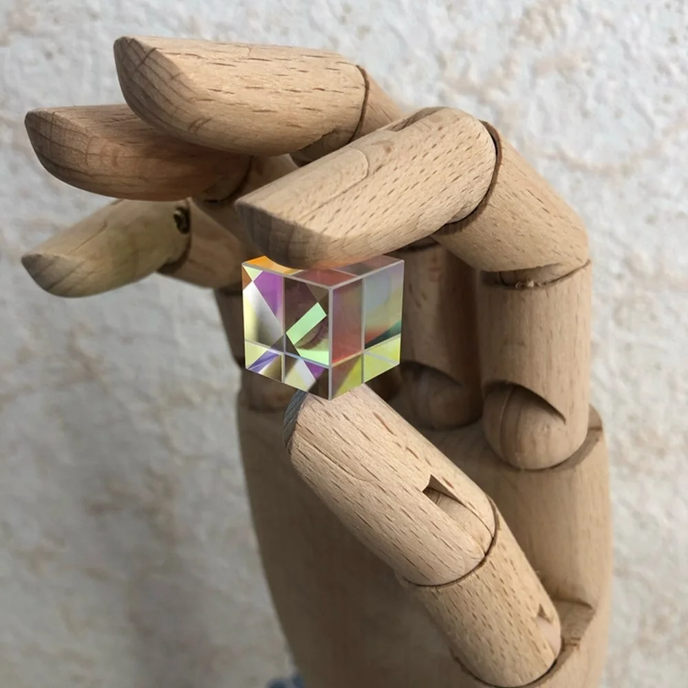 

15mm Cubic Science Cube Optical Prisma Photography with Hexahedral Prism Home Decoration Prism Glass,color Child Gift
