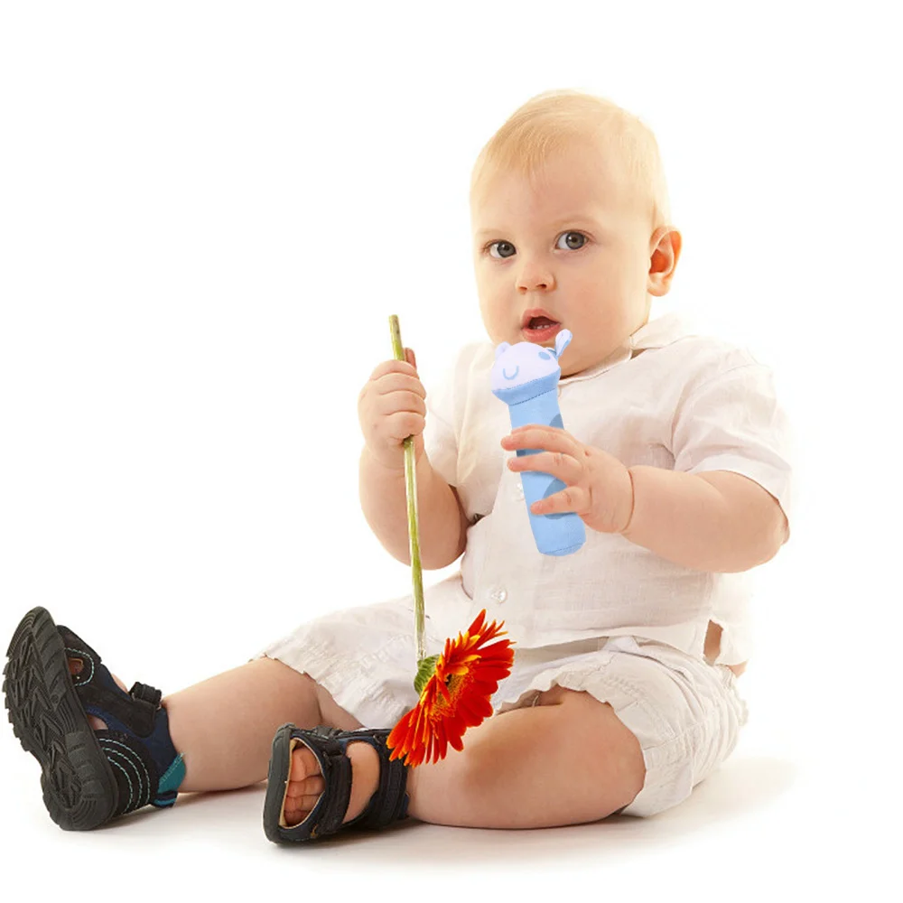 

3 Pcs Educational Rattle Toys Plush Playthings Cartoon Hand Jingle Bells