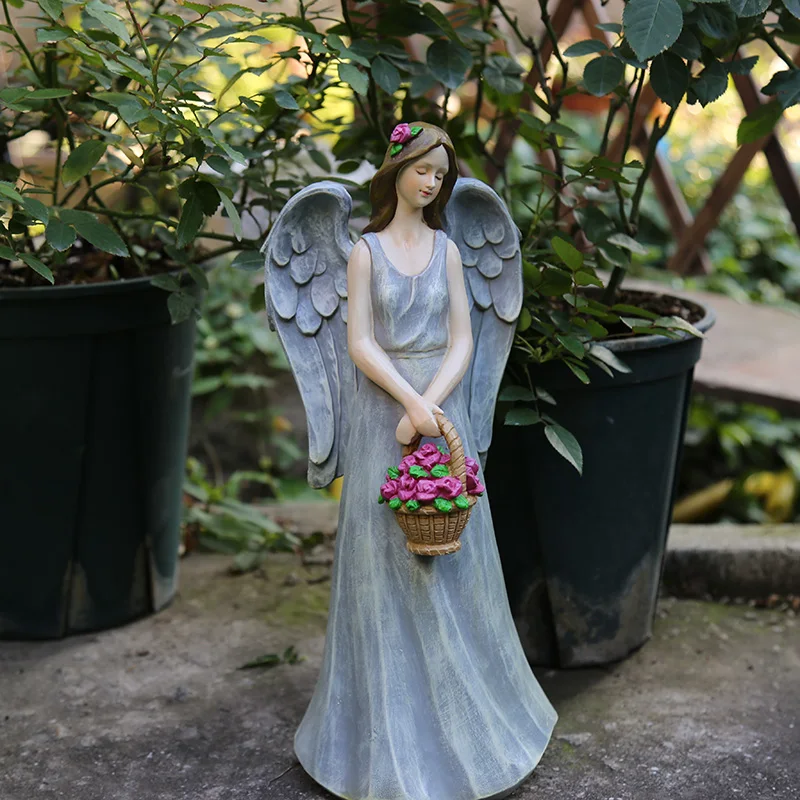 34 см Статуя Ангела в европейском стиле статуя из смолы красивая модная фигурка