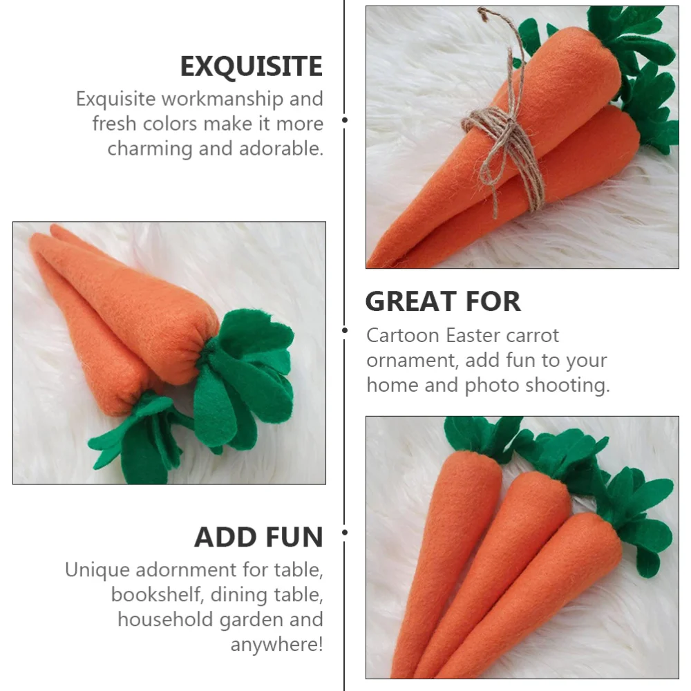 

12 Pcs Easter Artificial Carrot Simulation Carrots Decor Carrot Easter Decor