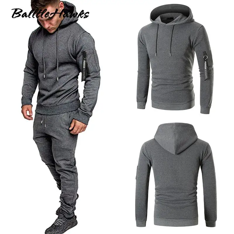 Костюм спортивный мужской Камуфляжный из 2 предметов кофта и штаны милитари худи