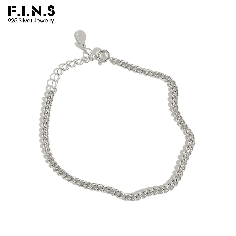 Женский античный браслет F.I.N.S Классический Тонкий из серебра 925 пробы украшения
