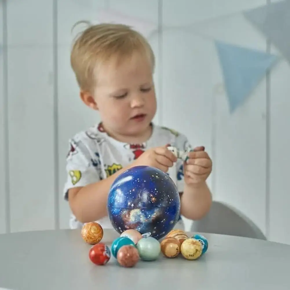 

Montessori Toddler Gifts, Wooden Toys-space Kit-astronaut Education Kids +rocket+planet-preschool Gifts E0t0
