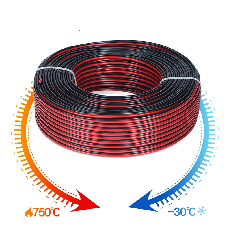 DALCAN 2Pin красный и черный кабель 16AWG 1 5 мм2 бескислородный медный Электрический