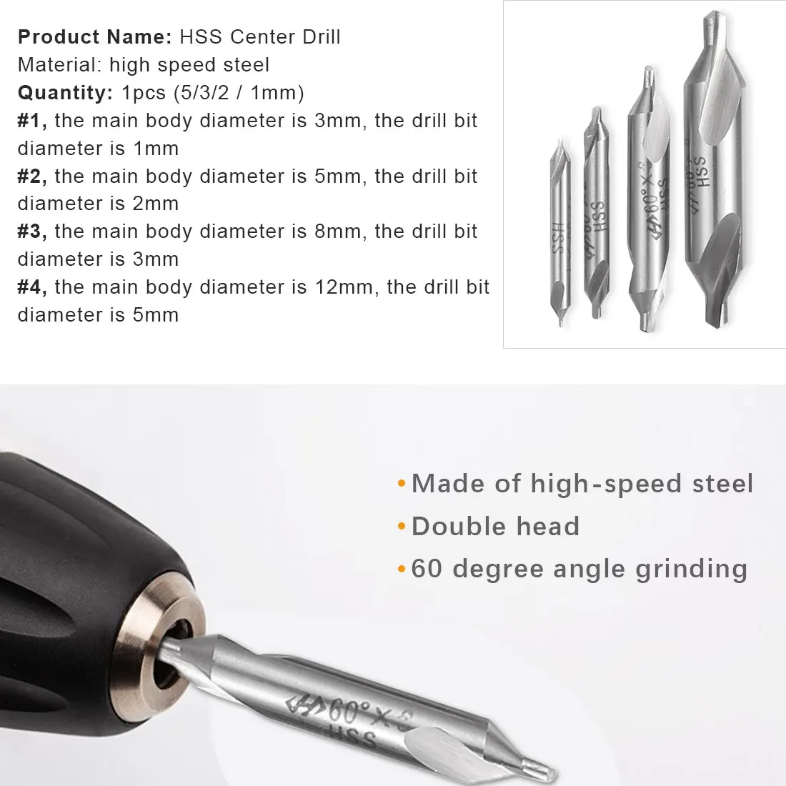 Набор сверл из быстрорежущей стали набор зенкеров с углом обзора 60 градусов 1 мм 2