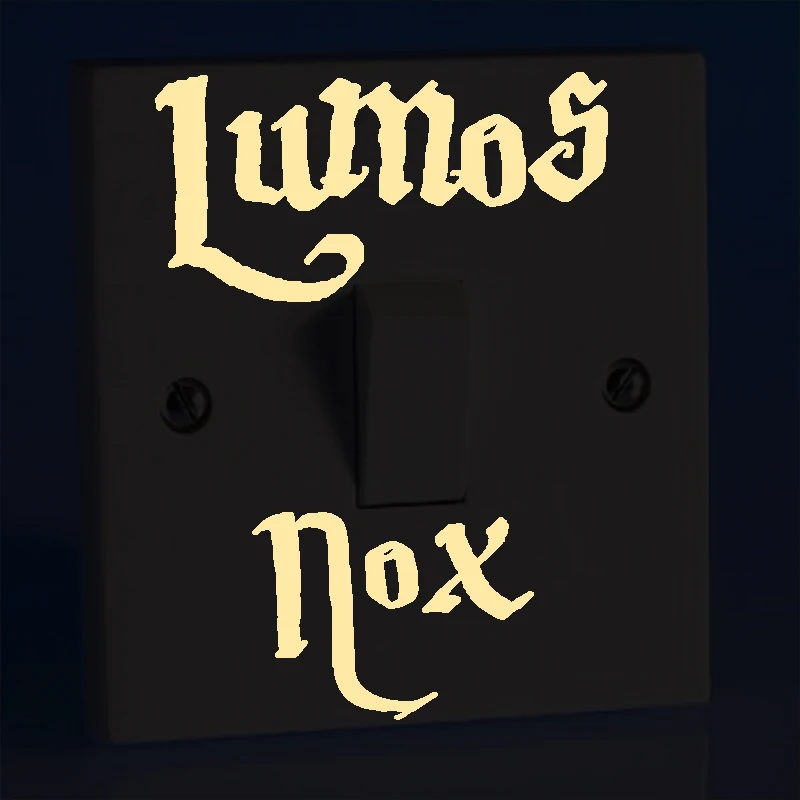 orange light 01 Мультфильм DIY Lumos nox люминесцентный Переключатель стикер светится в темноте звезда Наклейка на стену s для детской комнаты украшение домашний декор - Цвет: orange light 01