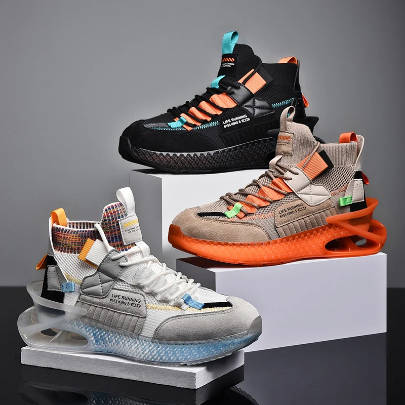 

2021 Fashion Running Sports Men Sneakers Trendy Black white Breathable Men Casual Sneakers Designer Brand Men Casual Shoes