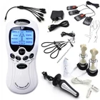 Электрический шок импульсный Анальная пробка стимуляция пениса уретральная пробка для пениса кольцо для соска зажимы массажная подушка медицинские тематические Секс игрушки