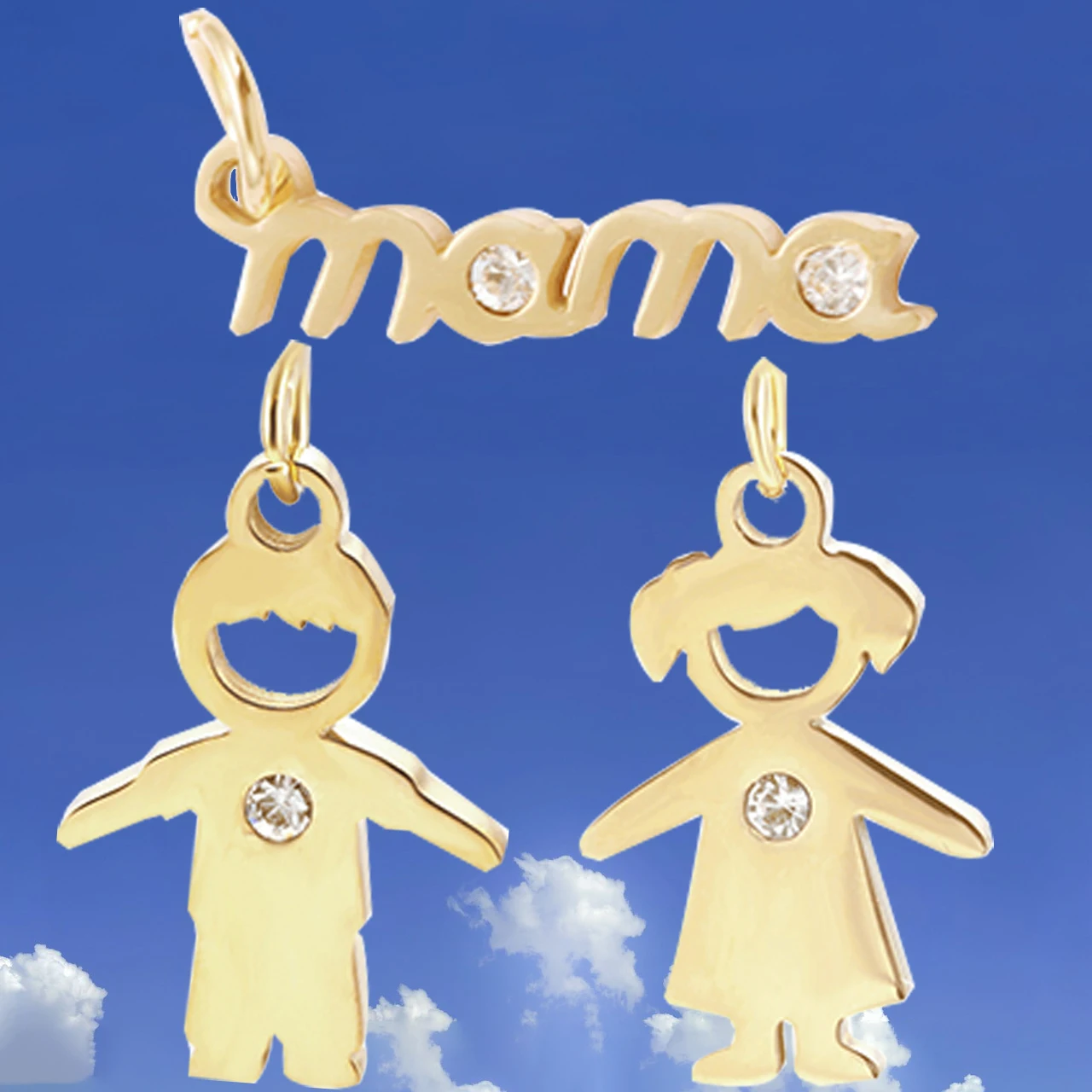 

Подвески для изготовления ювелирных изделий, из нержавеющей стали, с цирконом