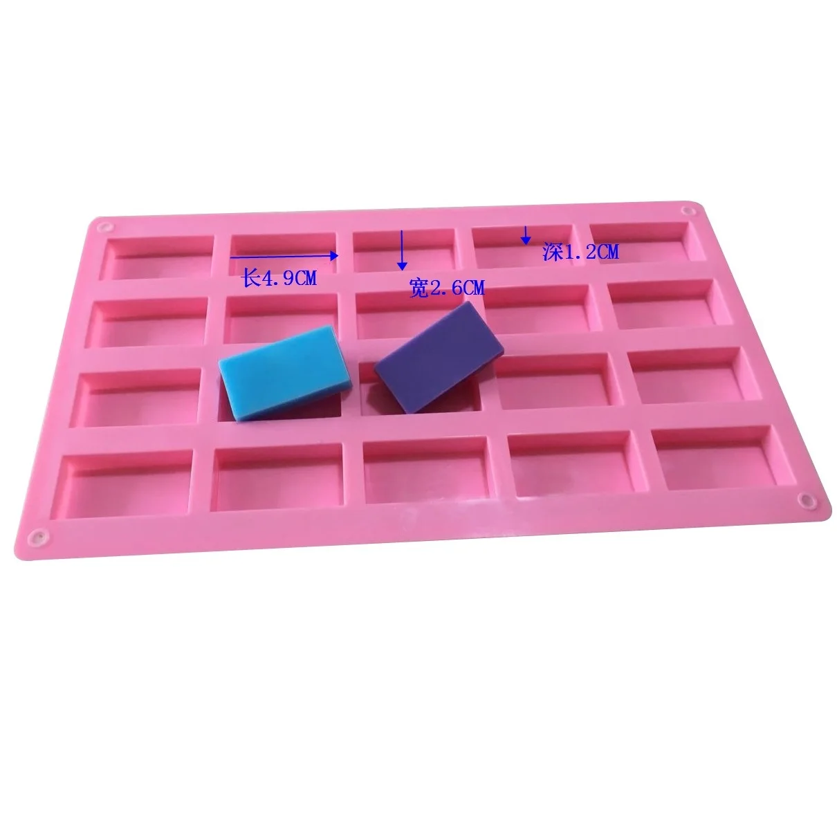20 отверстий прямоугольная силиконовая форма для мыла сделай сам льда шоколада