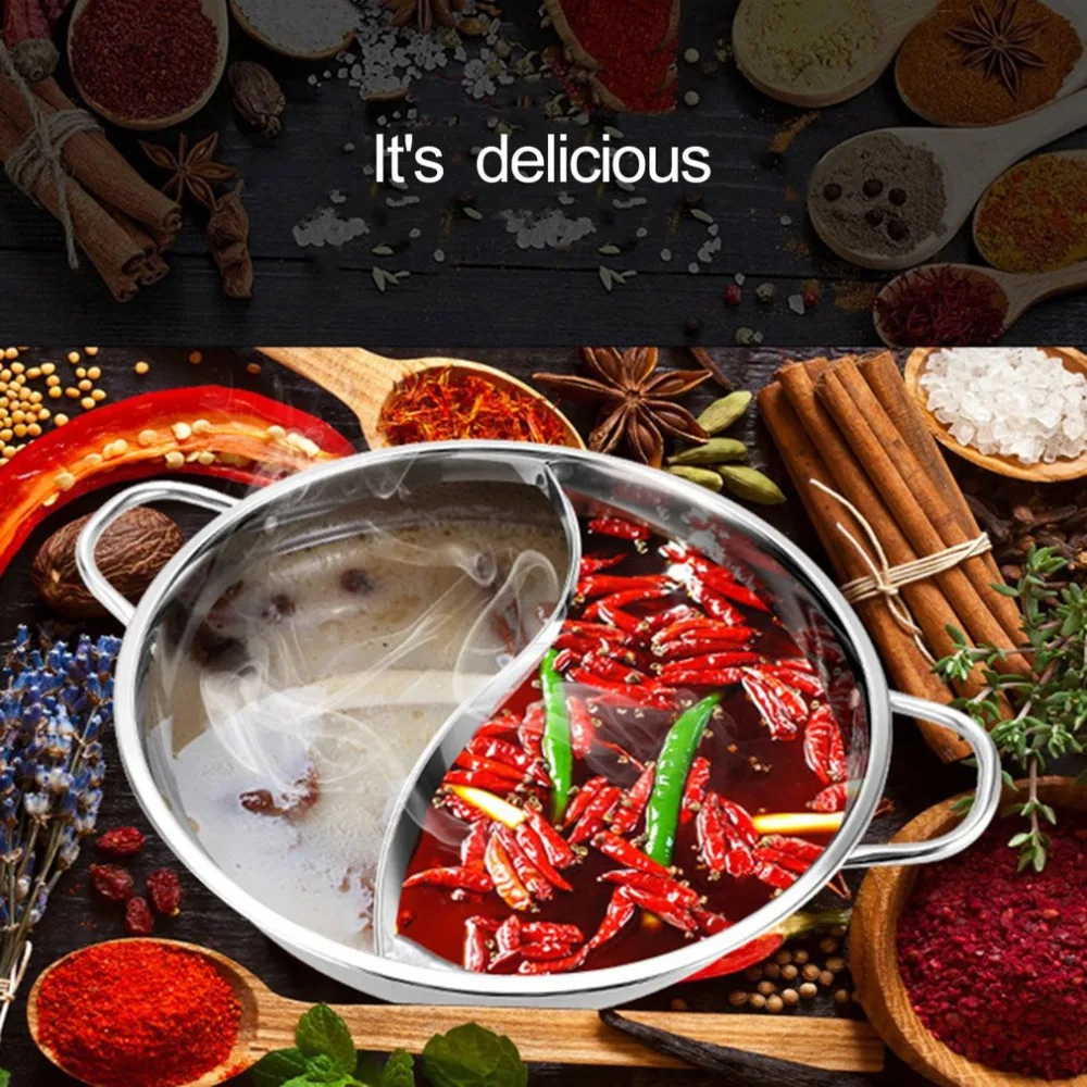 30 см нержавеющая сталь горячий горшок Shabu кухня для приготовления пищи прочная