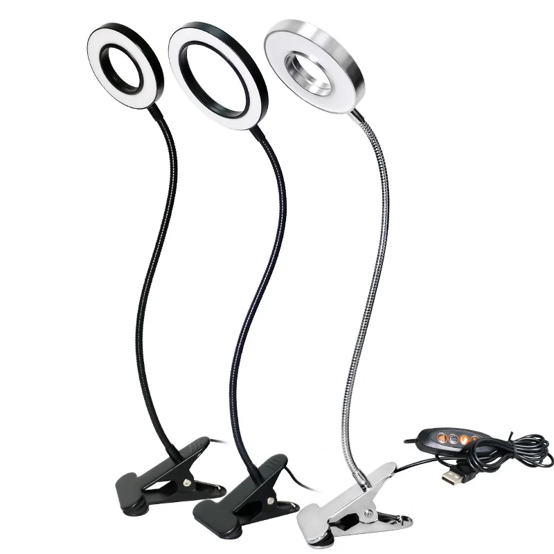 USB Универсальная лампа с гибким зажимом высшего класса Регулируемая цветовой