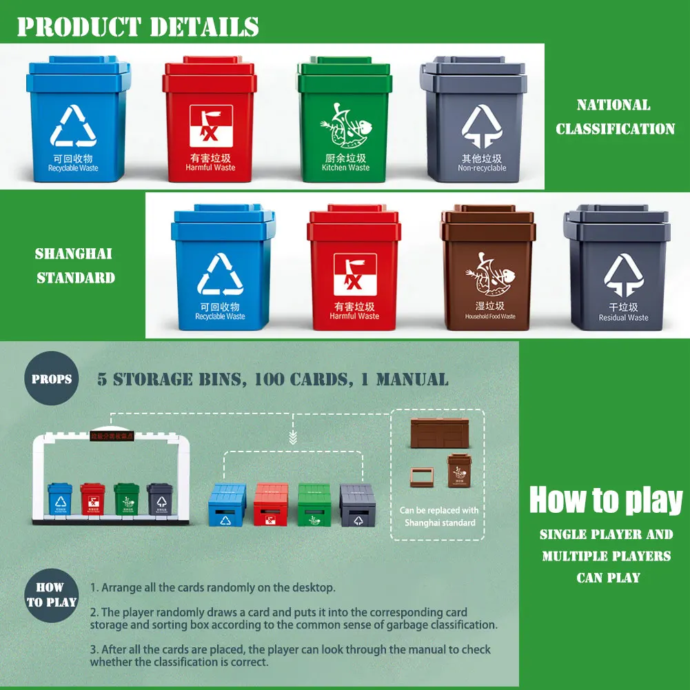 

BZDA City Truck Car Building Blocks Garbage Classification Trash Can Model Educational Toys For Children Gift 432PCS DIY City
