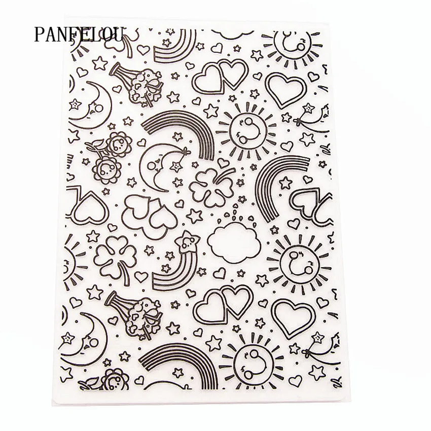 PANFELOU 12 6x17 8 радужные солнцезащитные папки для тиснения пластик скрапбукинга DIY