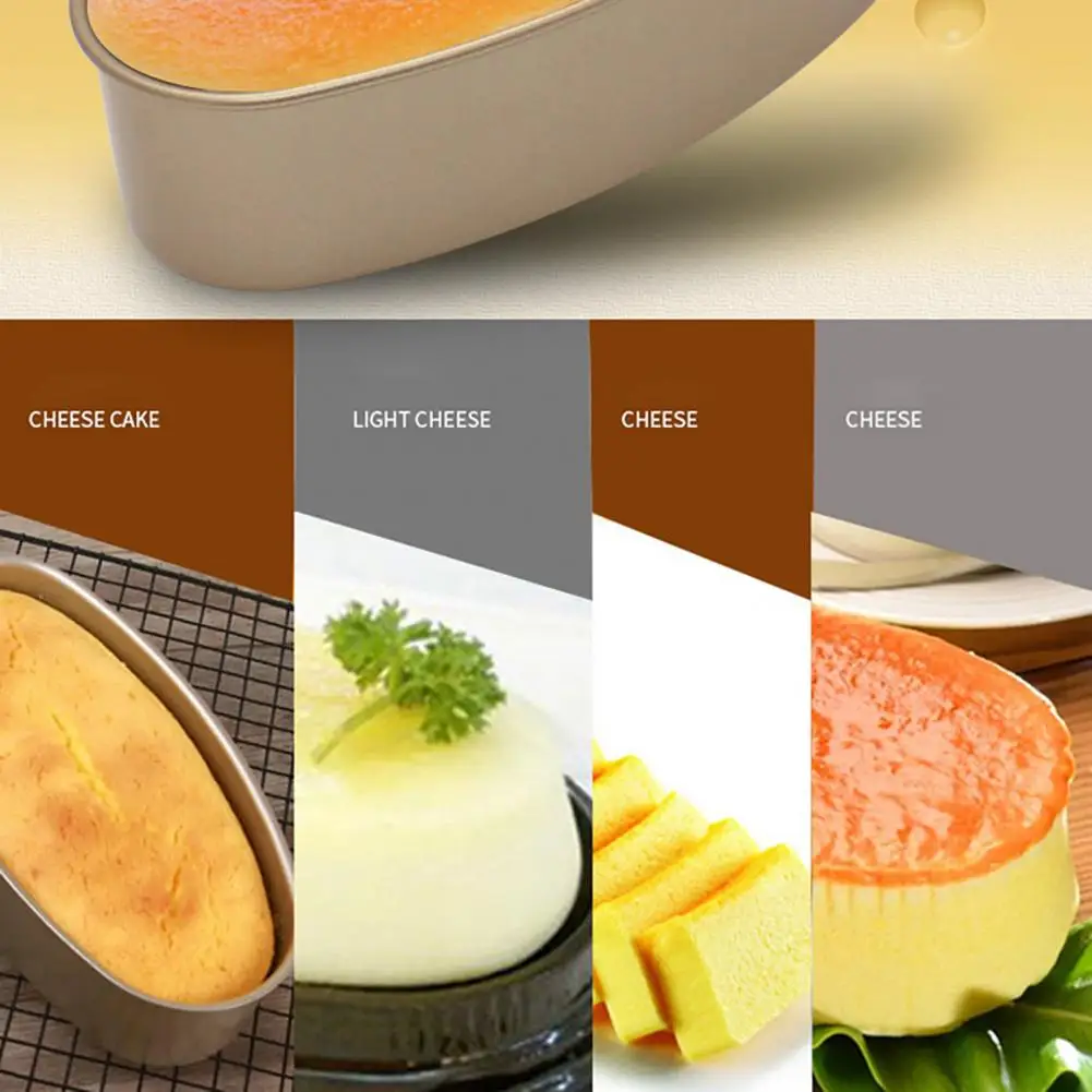

Oval Cheesecake Pan Meatloaf Bread Shape Non-stick Baking Pan Suitable for oven and ready-to-eat pan to bake homemade cakes