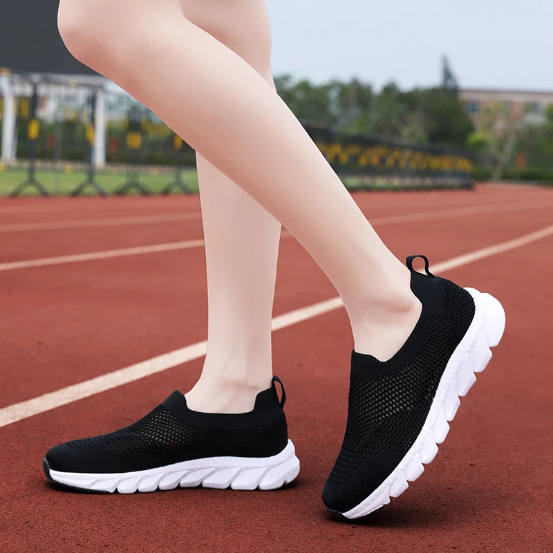 

Women Breathable Air Mesh Sneakers Lightweight Black Platform Sneakers Summer Women Vulcanize Shoes Fashion Casual Walking Shoes
