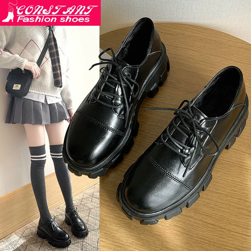 2019 Новое поступление винтажные Туфли Мэри Джейн с пряжкой в японском стиле