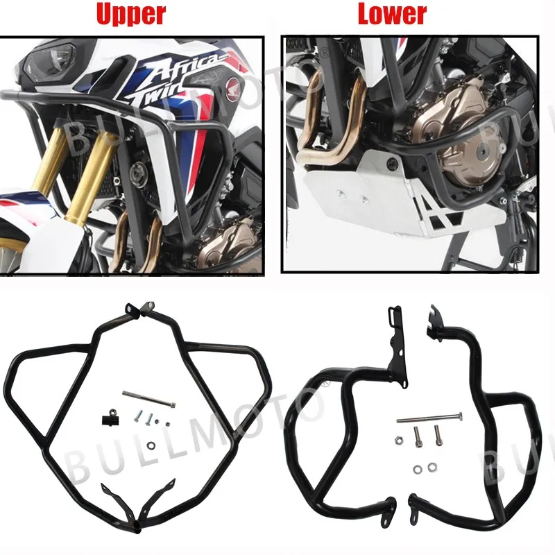 

Комплект Верхняя и нижняя защита двигателя мотоцикла, защита от удара, рама для Honda CRF 1000L (DCT) 2016 2017 2018 2019