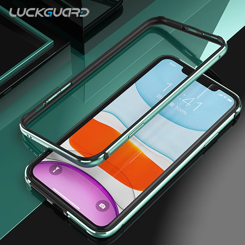 Бампер чехол для телефона iPhone 11 Pro X XR XS Max 8 7 6 6S Plus роскошный Hybird Алюминиевый