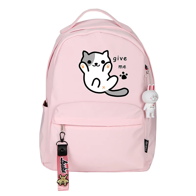 Рюкзак Neko Atsume Cat для костюмированной вечеринки школьная сумка на плечо с