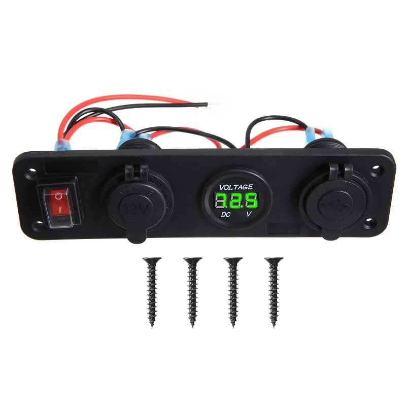 12V 24V гнездо для автомобильного прикуривателя 2 USB разветвитель Зарядное
