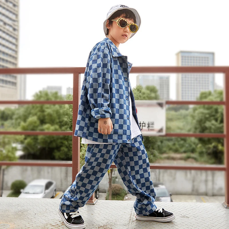 Костюм для джазовых танцев мальчиков свободная рубашка комплекты со штанами