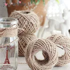 Возможностью погружения на глубину до 30 м натуральный в декорированном мешковиной горшке гессенской джутовый шнур-шпагат пеньковая Свадебные украшения в декорированном мешковиной горшке лента масляными красками, Подарочный Творческий Xmas для вечеринки, дня рождения для упаковки