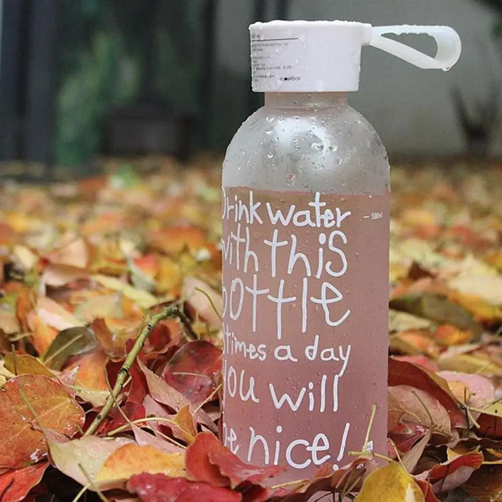 500 мл портативная стеклянная ПК Спортивная дорожная бутылочка для питья