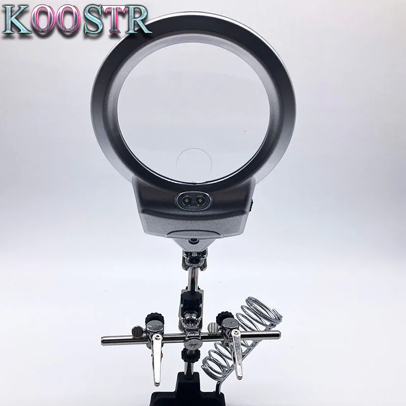 Светодиодный вспомогательный зажим электрический паяльник увеличительное