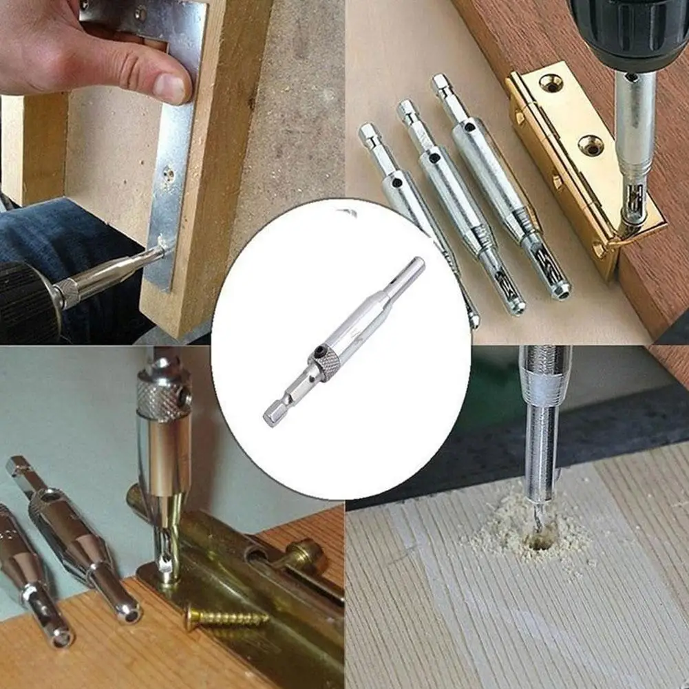 

4/7/8pcs hss auto centering hinge drill bits set door center drill cabinet dropshipping O8P7