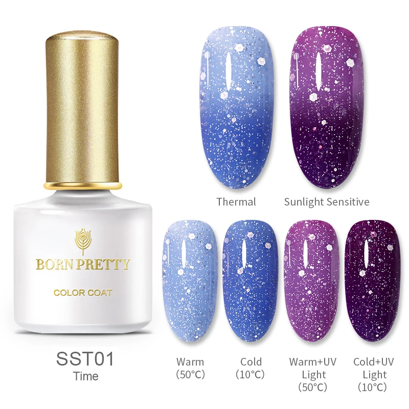 BP-SST01 BORN PRETTY термический гель лак для ногтей Температура Изменение цвета УФ гель Отмачивание гель лак для ногтей 6 мл 40 цветов нужно УФ лампа лечение - Цвет: BP-SST01