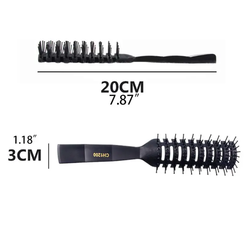 Мужская масляная голова ребра расческа форма спины для волос кудрявые пушистые