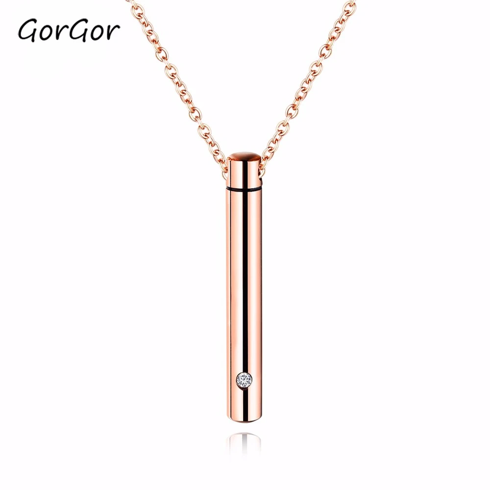 Цилиндрическое ожерелье горгор из титановой стали Для памятных родственников и