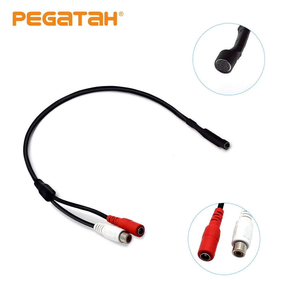 Аудиомонитор DC 6 14 в мини звукосниматель с микрофоном RCA кабель питания для камеры