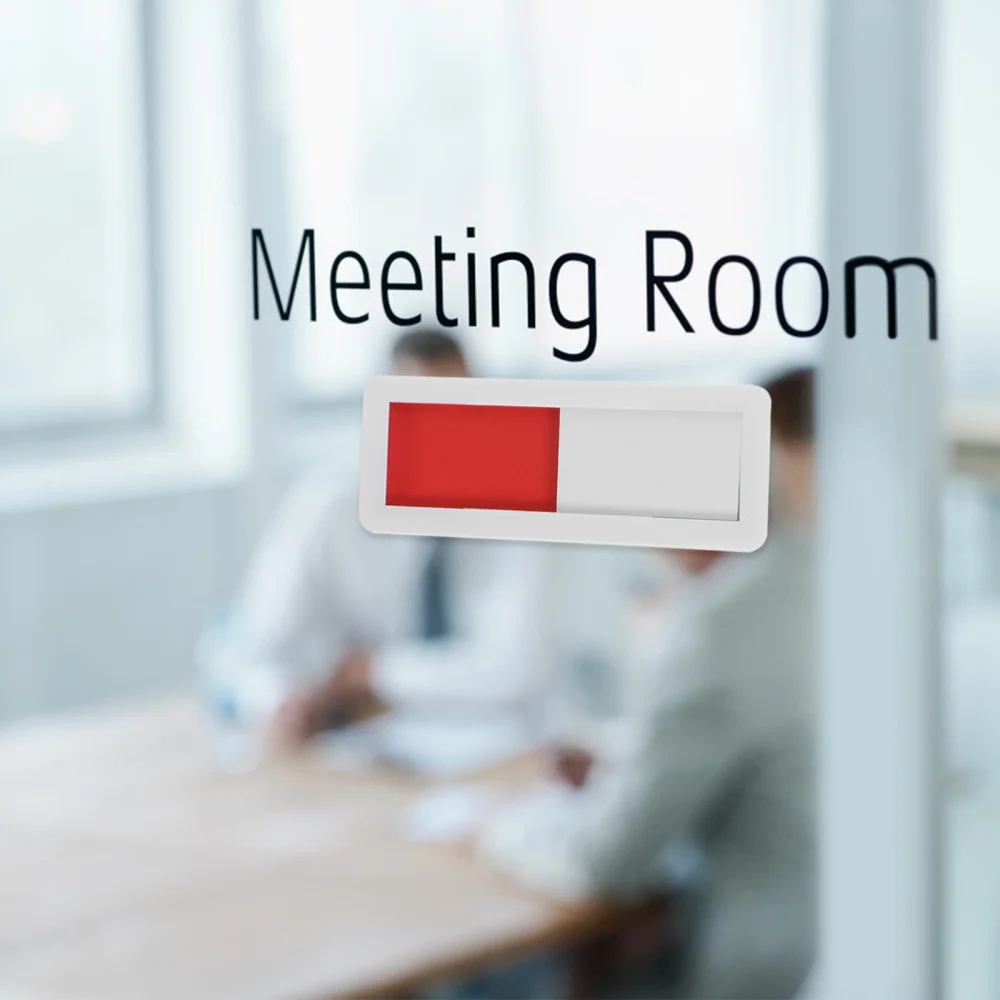 

Open Closed Slider Privacy Sign Black Self Adhesive Indicator Sign for Office