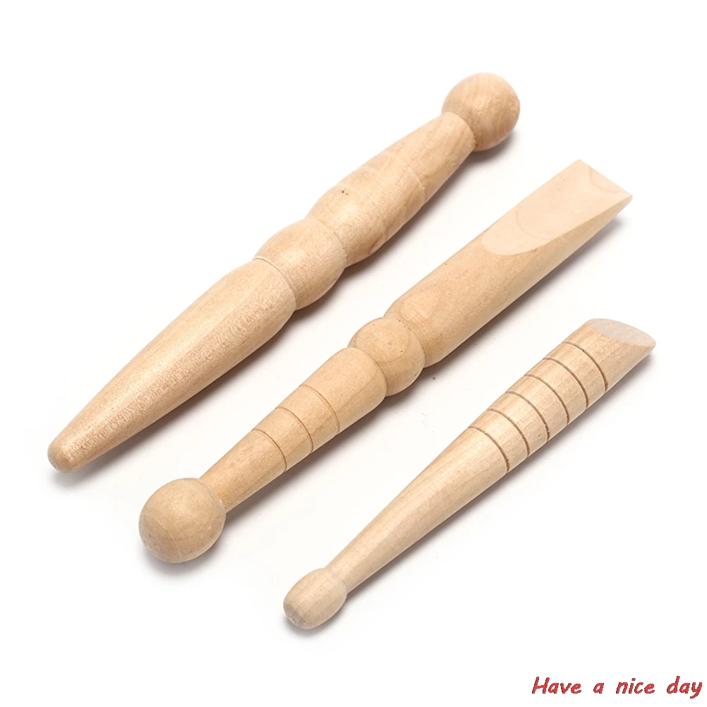 

3PCS Original Wooden Acupuncture Foot Reflexology Massager Foot Body Massage Stick Relieve Muscle Soreness Relaxing Tool