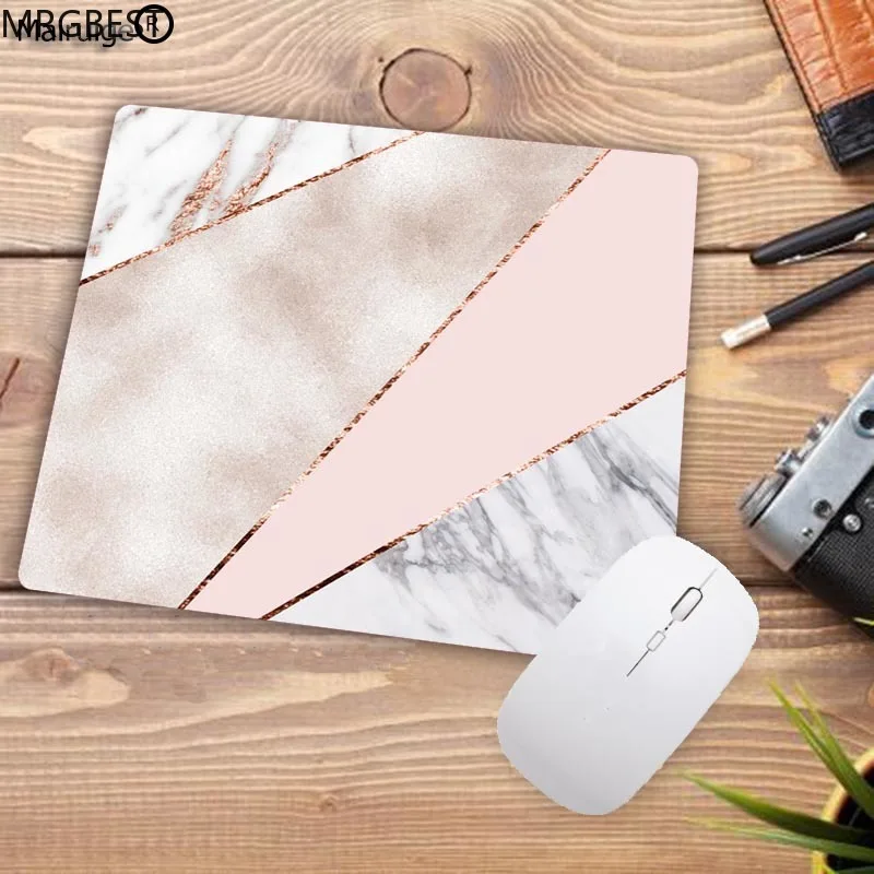 Коврик для мыши MRGBEST из искусственного золотистого блеска с мраморным покрытием