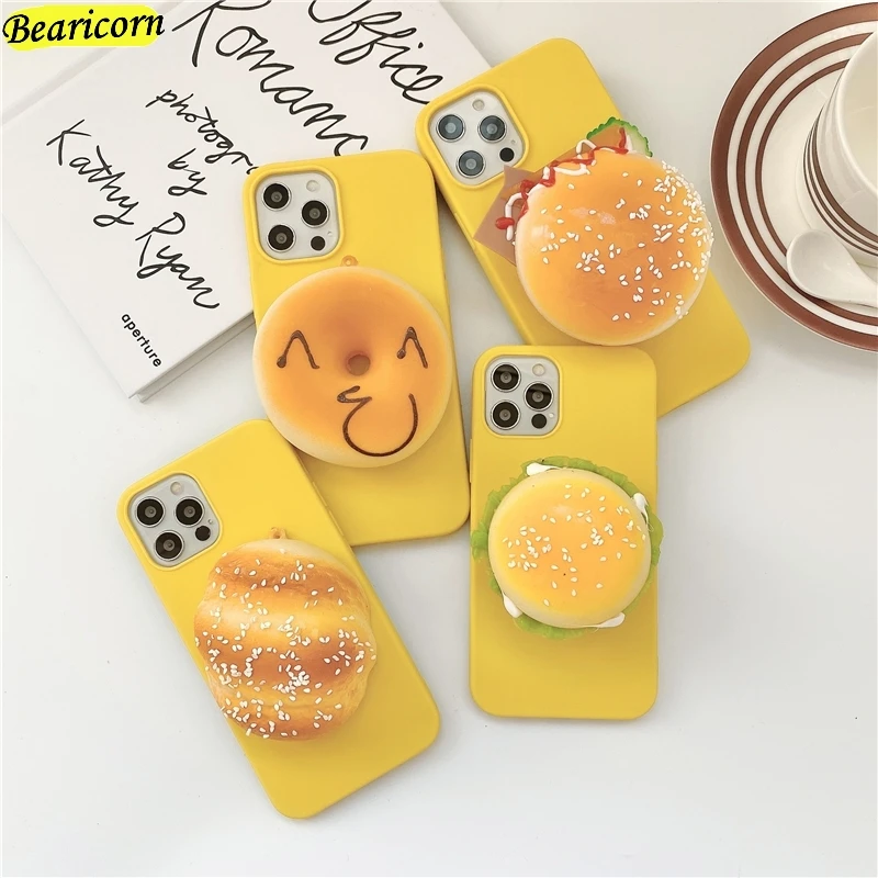 

Hamburg Bread Donut Case For Samsung Galaxy S21 Ultra S20 FE S10 Lite S10e S9 S8 Plus S7 S6 edge Note 8 9 10 20 Pro Soft Cover